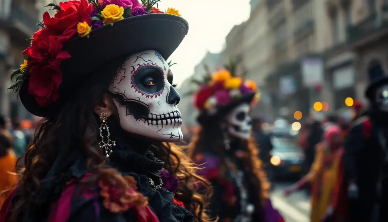 Day Of Dead Parade - filming location in Mexico