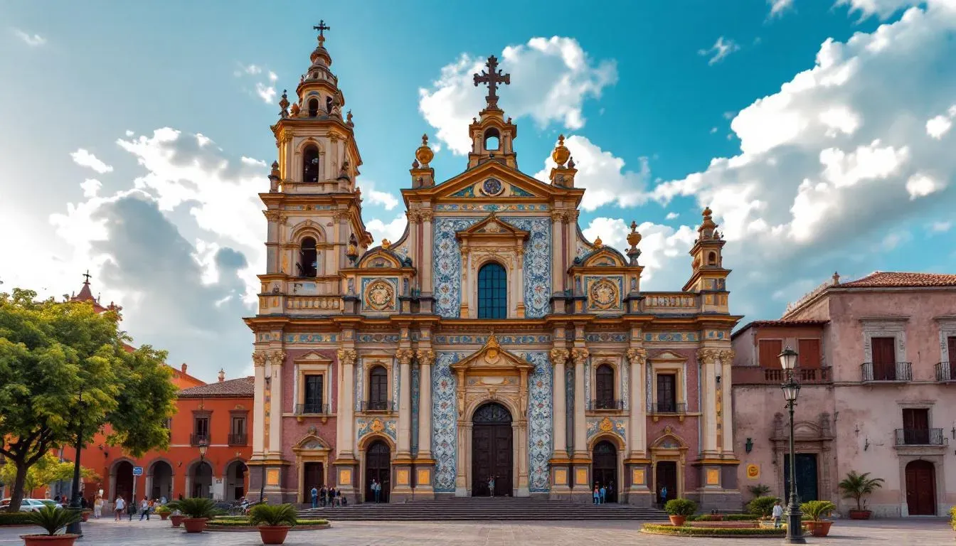 Puebla Cathedral - filming location in Mexico